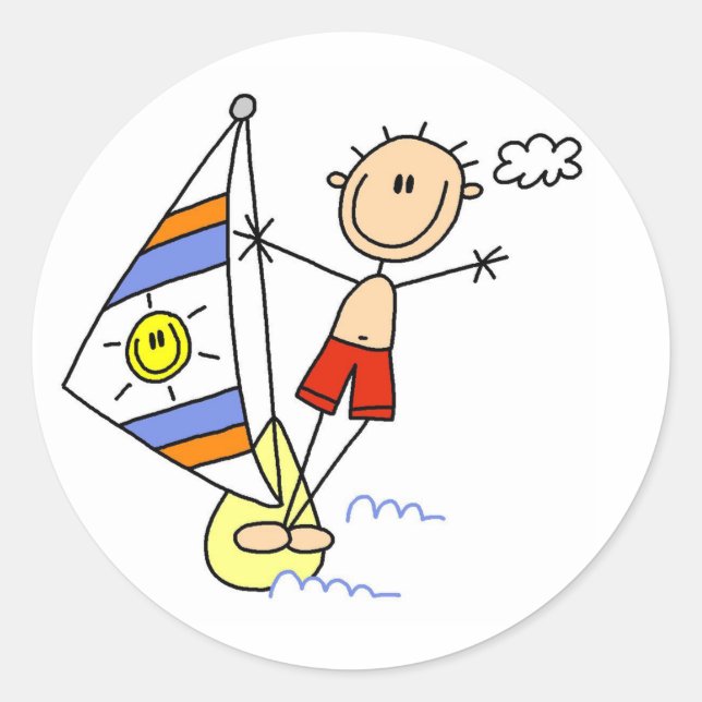Adesivo Figura de pau de parasailing (Frente)