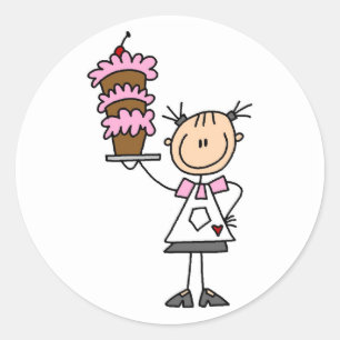 Adesivo Figura fêmea camiseta e presentes da vara do