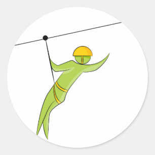Adesivo Figura ícone da vara do cavaleiro de Zipline