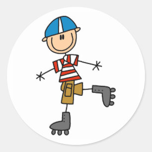 Adesivo Figura patinagem da vara de rolo