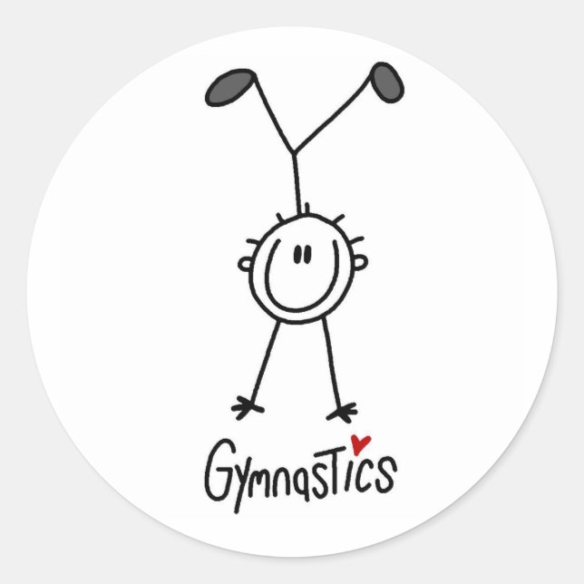 Adesivo Figura simples Gymnast da vara (Frente)