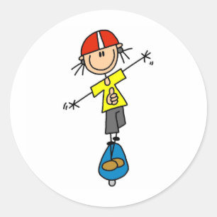 Adesivo Figura skater da vara