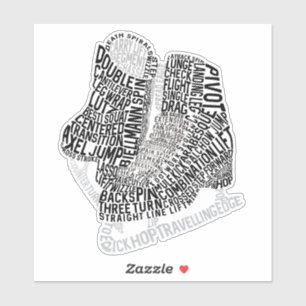 Adesivo Figura Skates Palavra Arte Ice Sking