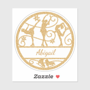 Adesivo Figura Skating Custom Name Vynil