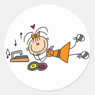 Adesivo Figura t-shirt e presentes da vara da menina do 50