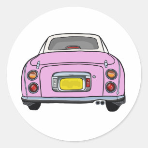 Adesivo Figurinhas Carro Figaro Rosa Fofo Álbum de Recorte