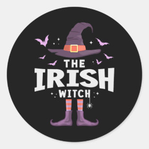 Adesivo Figurino de Bruxa de Halloween Irlandês