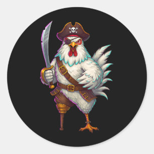 Adesivo Figurino De Dia de as Bruxas engraçado De Frango P