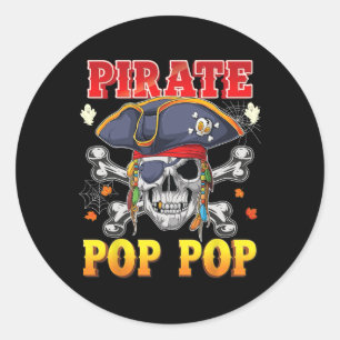 Adesivo Figurino de Halloween Pirate Pop-pop