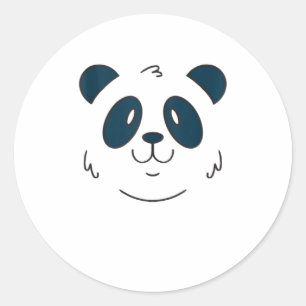 Adesivo Figurino De Rosto De Panda De Halloween