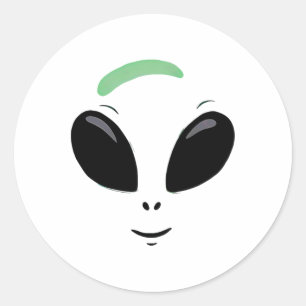 Adesivo Figurino do Dia das Bruxas na Alienígena Verde