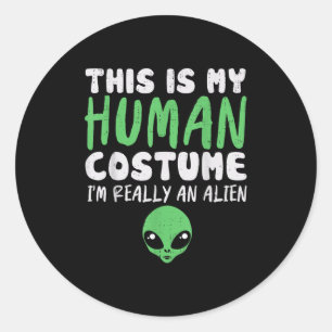 Adesivo Figurino Humano Saboroso Eu sou Alienígena Extrate