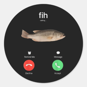 Adesivo Fih Chamando Lembrar-me Recusar Mensagem Aceitar T