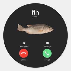 Adesivo Fih Chamando Lembrar-me Recusar Mensagem Aceitar T