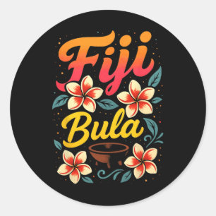 Adesivo Fiji Bula Lembrança de Férias na Ilha Tropical
