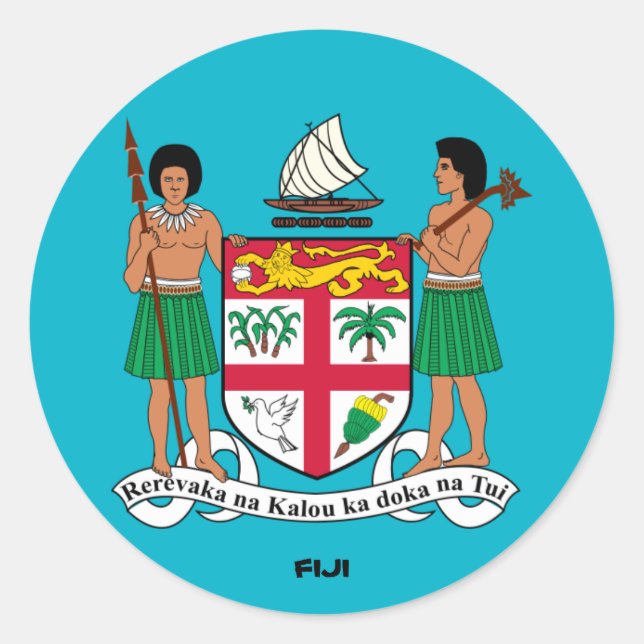 Adesivo Fiji Crest Round Sticker (Frente)