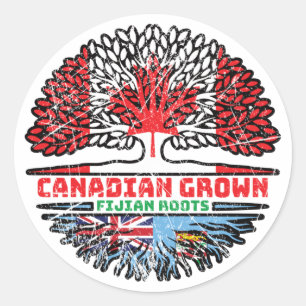 Adesivo Fiji Fijian Canada Tree Roots Flag