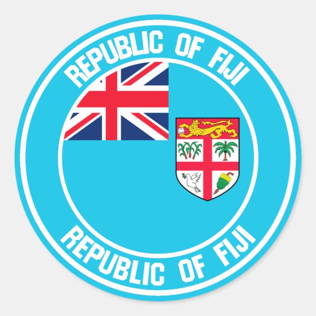 Adesivo Fiji Round Emblem (Frente)