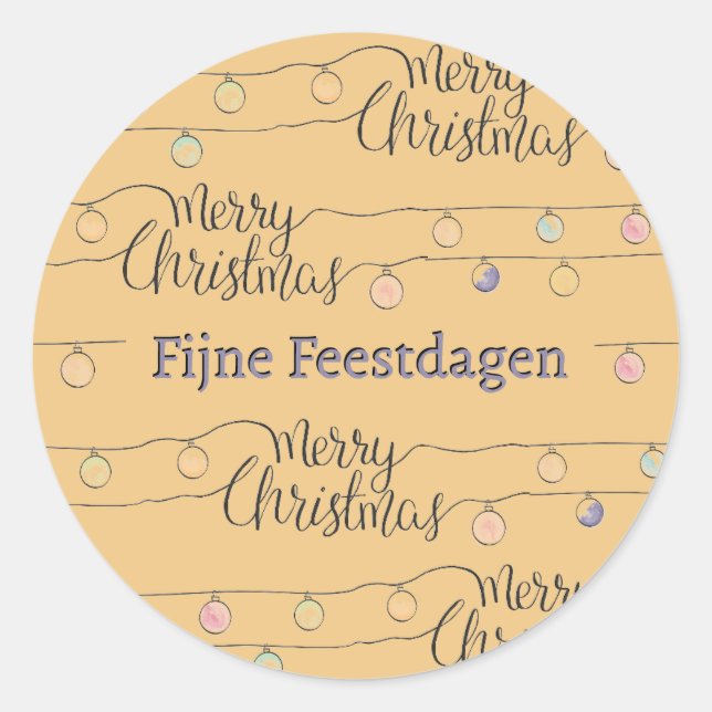 Adesivo Fijne Kerstdagen kerst sticker (Frente)