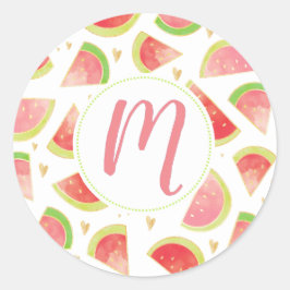 Adesivo Filas de Watermelon de Verão e Dourado padrão card