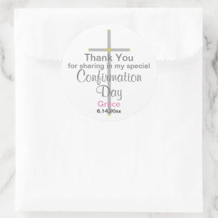 Adesivo Filha De Confirmação Muito Obrigado Pinheiros Redo