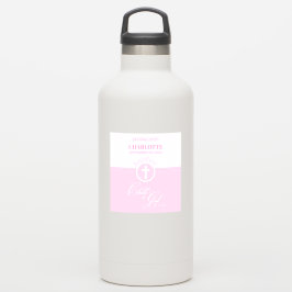 Adesivo Filha de Deus Personalizada do Batismo Rosa Crianç