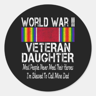 Adesivo Filha de Veterano da Segunda Guerra Mundial - Vete