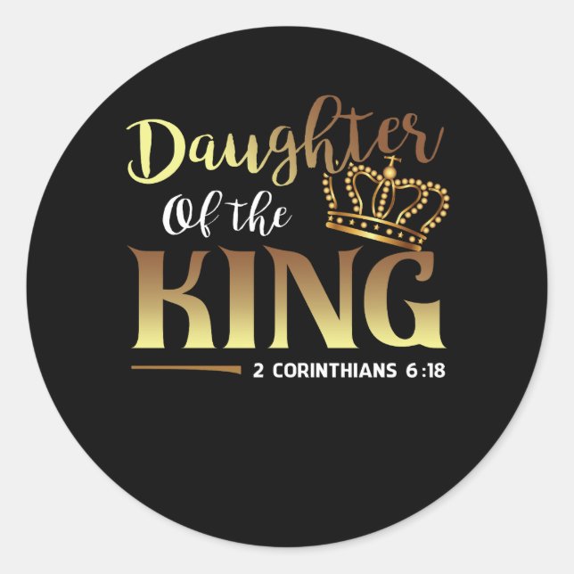Adesivo Filha Do Rei Natal 2 Corinthians 6 18 Chri (Frente)
