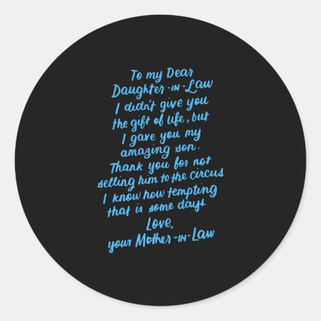 Adesivo Filha Engraçada De Direito Para Minha Querida Filh (Frente)