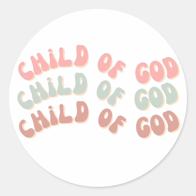 Adesivo Filho de Deus Ondas Retro (Frente)