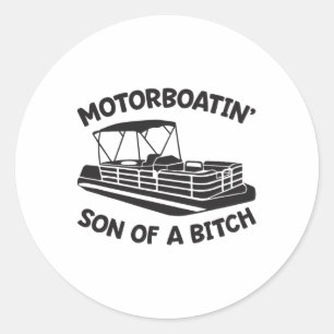 Adesivo Filho de um barco pontão de motor Funny Boating 