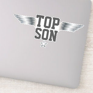 Adesivo Filho do Piloto Aviator Ascende Efeito Prateado