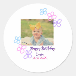 Adesivo Filhos bebês primeiro aniversario adicionar nome d