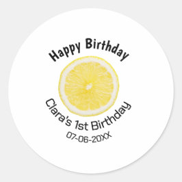 Adesivo Filhos bebês primeiro aniversario lêmon fatia adic