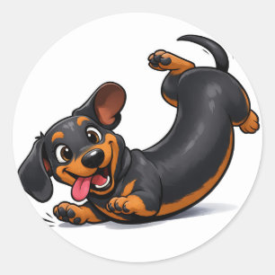 Adesivo Filhote brincalhão de Dachshund