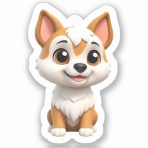 Adesivo Filhote Curioso de Shiba