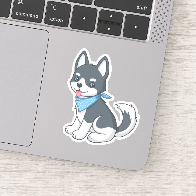 Adesivo Filhote de Husky Fofo (Detalhe)
