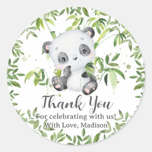 Adesivo Filhote de Urso Panda Fofo Aniversário Chá de Bebê
