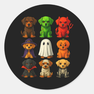 Adesivo Filhotes de Labrador de Halloween do Black Lab Fan