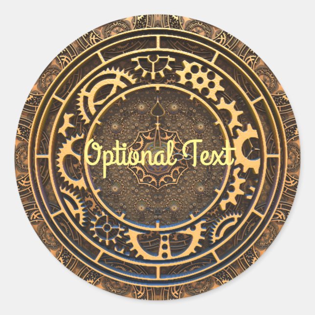 Adesivo Filigre de Ursos de Bronze Steampunk (Frente)