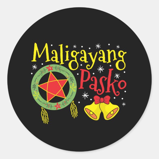 Adesivo Filipinas Filipino Natal Maligayang Pasko (Frente)