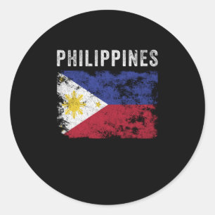 Adesivo Filipinas Flag Vintage - Filipino Flag