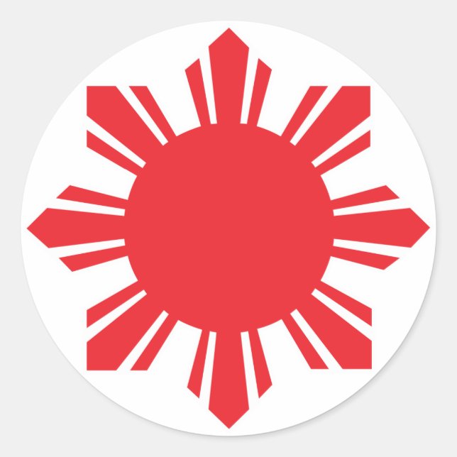 Adesivo Filipino Sun - vermelho (Frente)