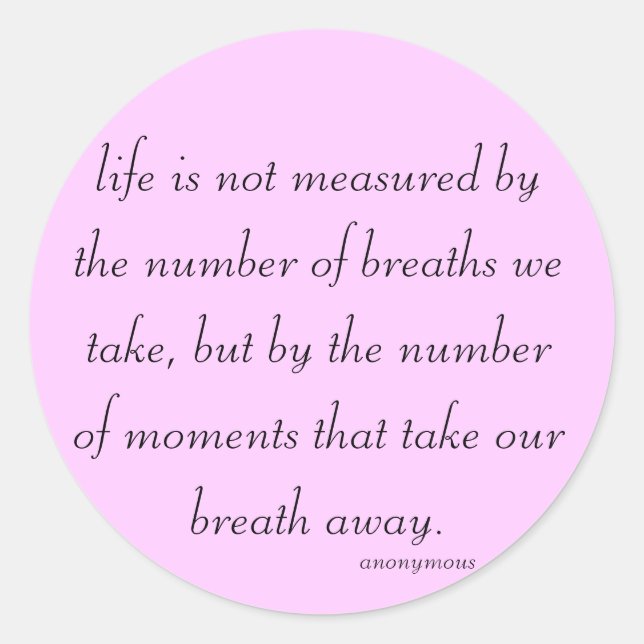 Adesivo Fill Sticker "A vida não é medida..." (Frente)