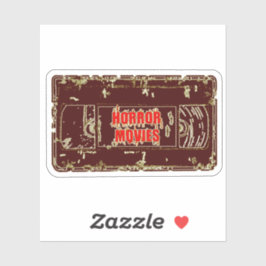 Adesivo Filmes de terror VHS Preto Amarelo