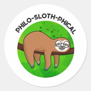 Adesivo Filo-preguiçoso Funny Animal Sloth Pun