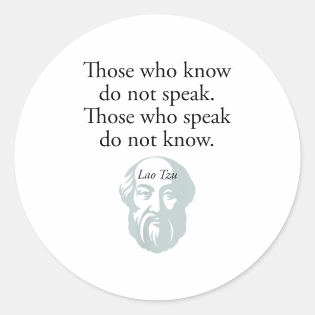 Adesivo Filosofia chinesa antiga Laozi Cita Dao De Jing (Frente)