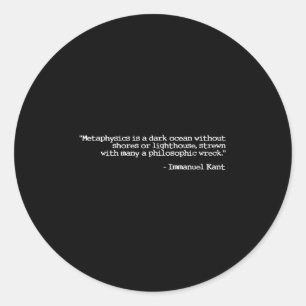 Adesivo Filosofia e Metafísica Citação Immanuel Kant