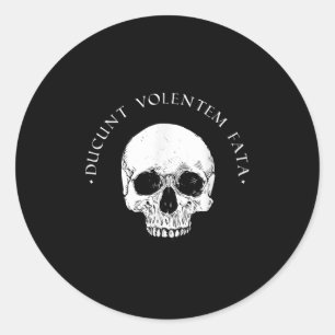 Adesivo Filosofia estática Du Volentem Fata Skull Stoicism