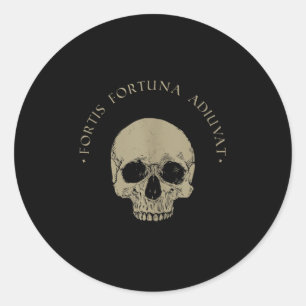 Adesivo Filosofia Stoic Fortis Fortuna Adiuvat Skull Stoi